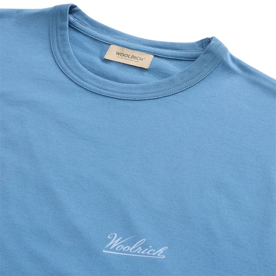 T-shirt maniche corte in puro cotone con logo da uomo Woolrich | CFWOTE01443115